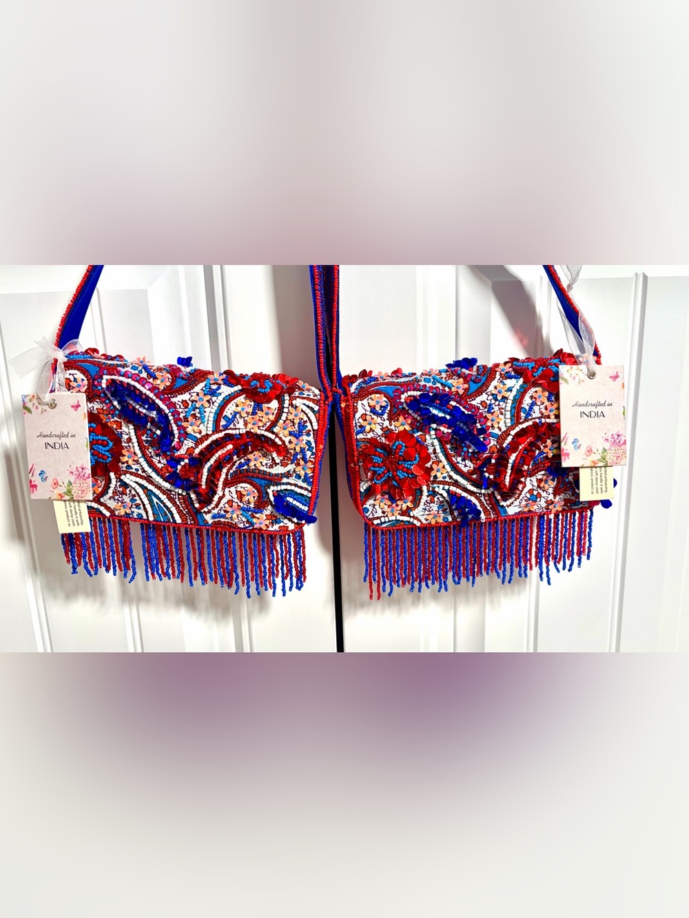 JULY 4TH - SET x2 - VIRAL BEADED BAGS MATCHING - RED, WHITE, AND BLUE 2026 - Picture 3 of 6